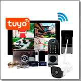 Комплект беспроводной Wi-Fi домофон SkyNet 1000 (1+1+SL-812) + камера и биометрический замок