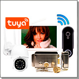 Комплект беспроводной домофон SkyNet 1100-Tuya (1+1+AX042)