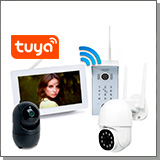 Комплект беспроводной домофон SkyNet 700-Tuya (1+1+1)